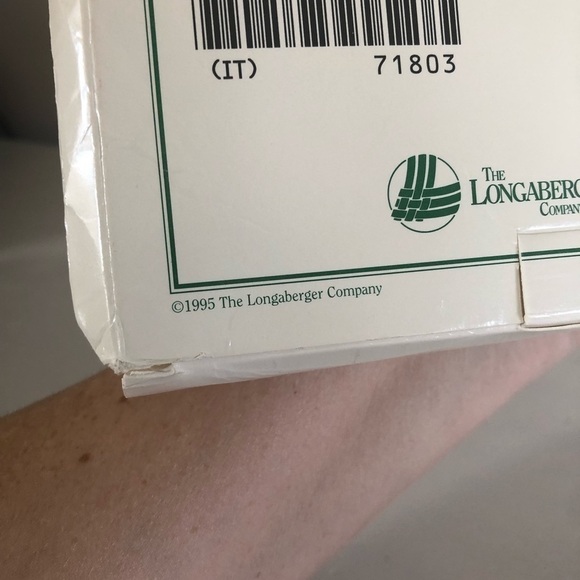 NWT Longaberger Pewter Christmas Collection Basket Ornaments Set of 4 1995 - Picture 3 of 5